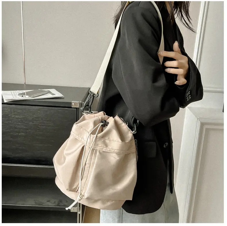 Beige Bucket Bag for Women Travel Sports Commuter — feature 22