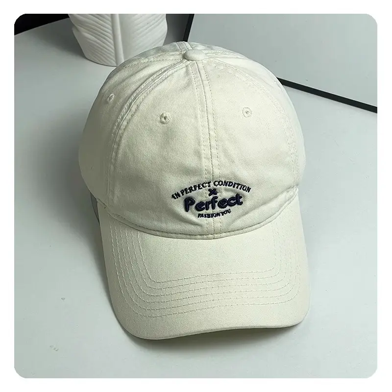 Women White Embroidered Baseball Cap Perfect Condition — feature 10