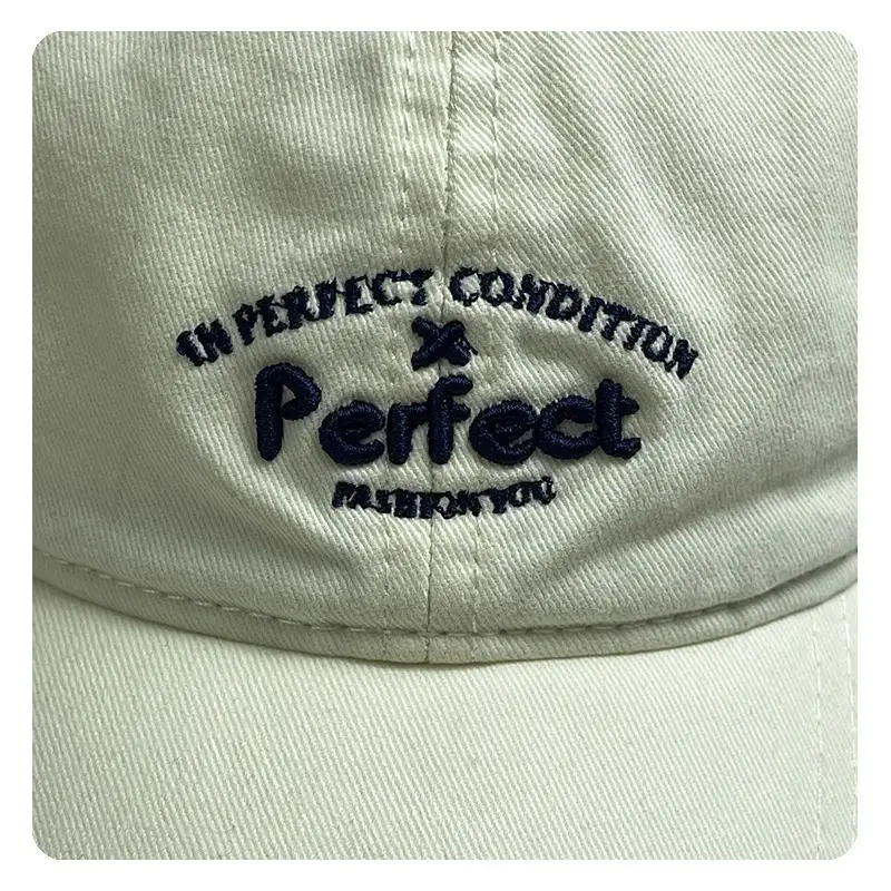Women White Embroidered Baseball Cap Perfect Condition — feature 4