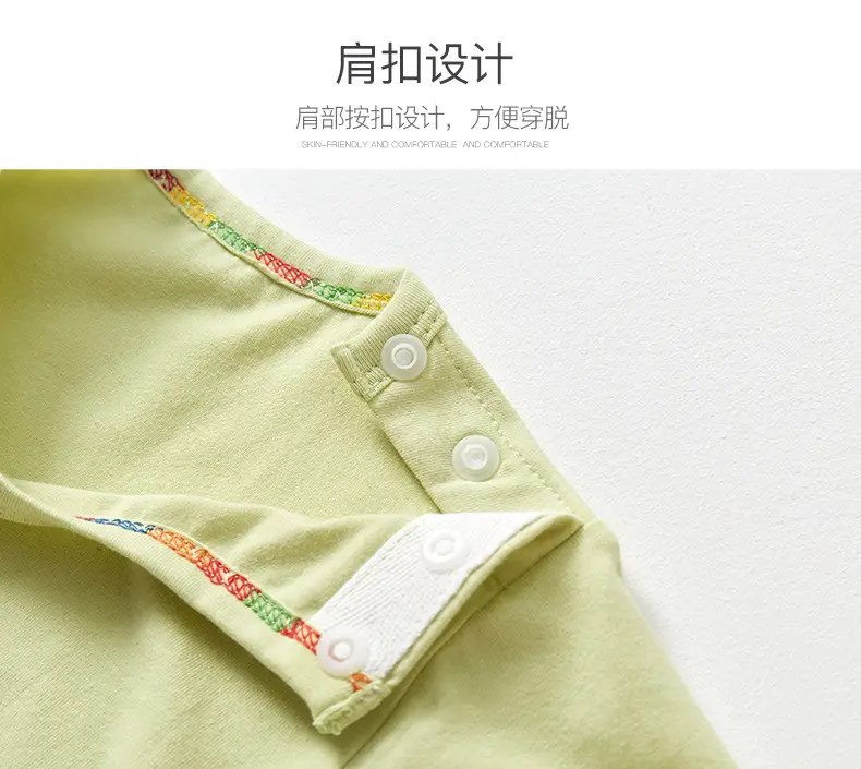 Kids Cotton T-Shirt Light Green Crown Print — feature 13
