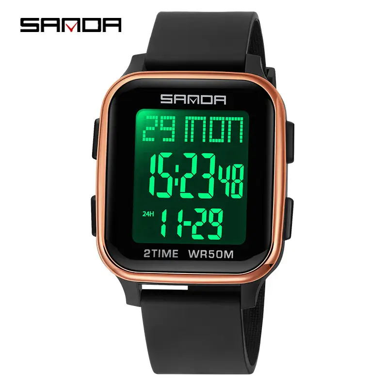 Sanda Digital Watch Men Women Blue 27W100