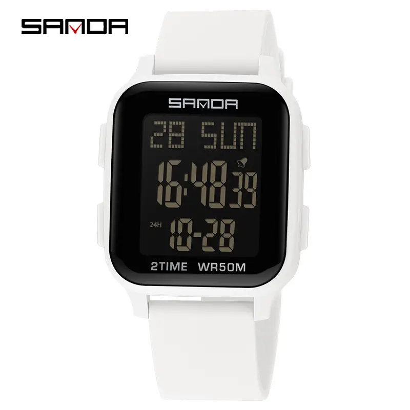 Sanda Digital Watch Men Women Blue 27W100
