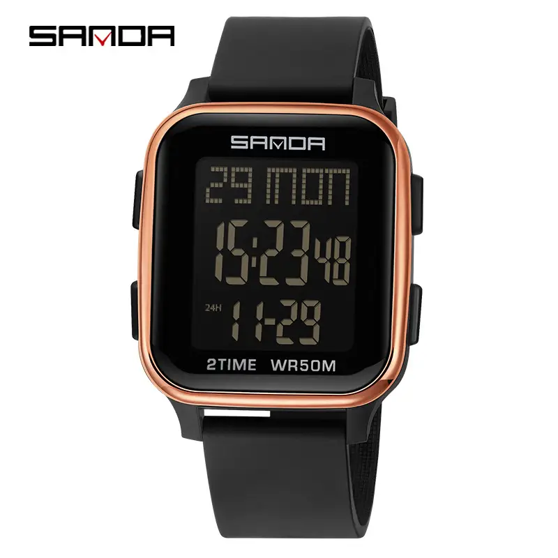 Sanda Digital Watch Men Women Blue 27W100