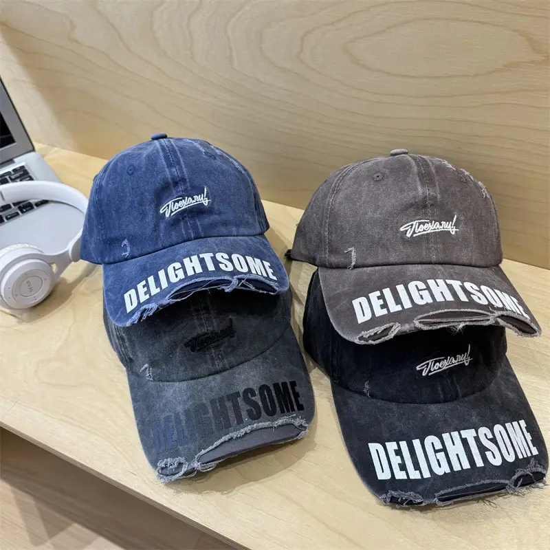 Vintage Denim Cap Women Raked Face Show Small Fashion Trendy Hat for Men - Image 8