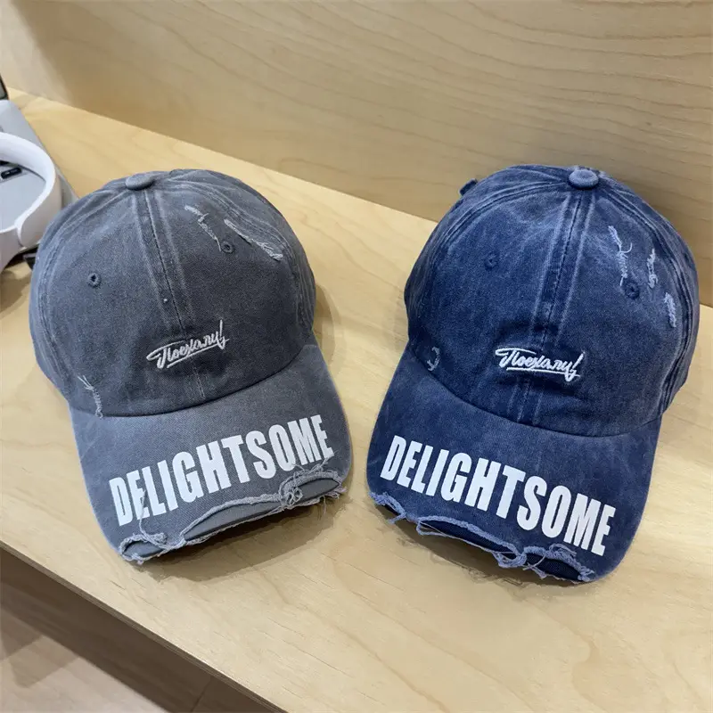 Vintage Denim Cap Women Raked Face Show Small Fashion Trendy Hat for Men - Image 10