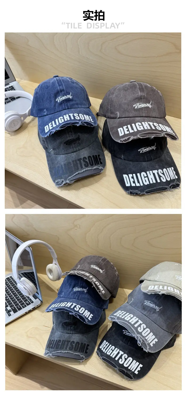 Vintage Denim Cap Women Raked Face Show Small Fashion Trendy Hat for Men — feature 2