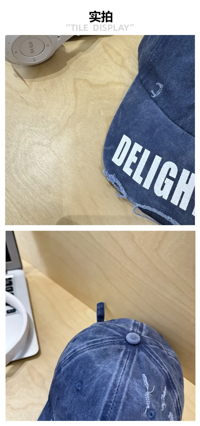 Vintage Denim Cap Women Raked Face Show Small Fashion Trendy Hat for Men — feature 6