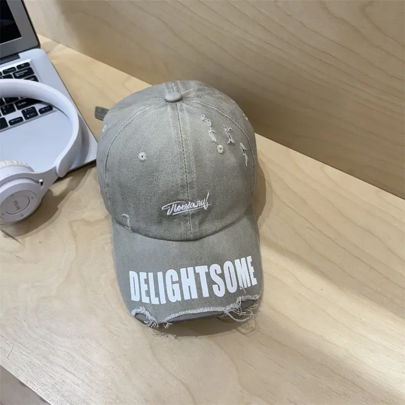Vintage Denim Cap Women Raked Face Show Small Fashion Trendy Hat for Men - Image 2