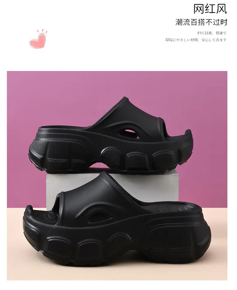 Black Thick-Soled Women's Slippers Summer Wear 2025 β feature 5