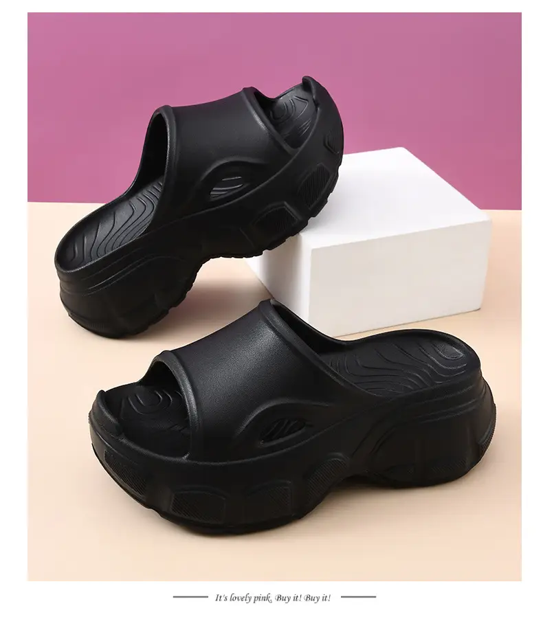 Black Thick-Soled Women's Slippers Summer Wear 2025 β feature 9