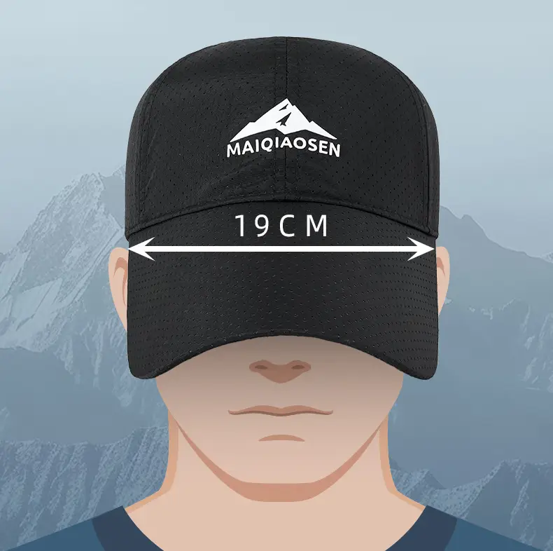 Men SPF50 Sunscreen Brim Cap Navy Camping Hat — feature 19