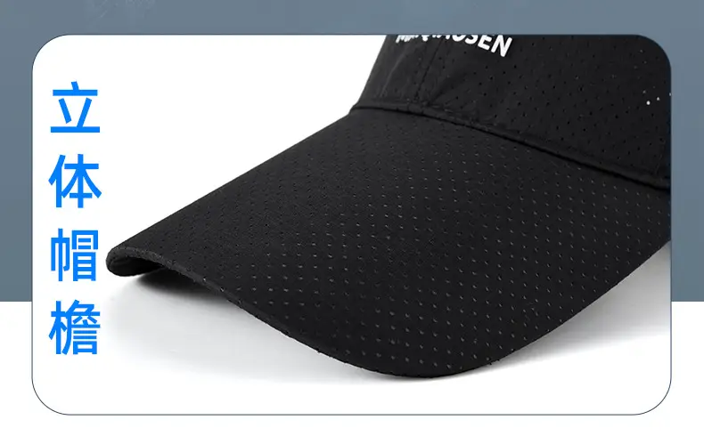 Men SPF50 Sunscreen Brim Cap Navy Camping Hat — feature 25