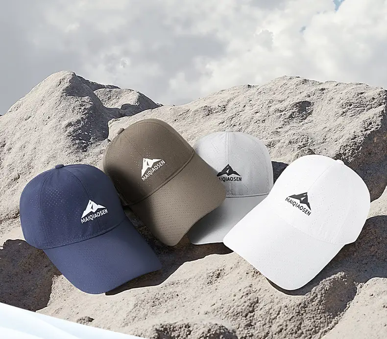 Men SPF50 Sunscreen Brim Cap Navy Camping Hat — feature 9