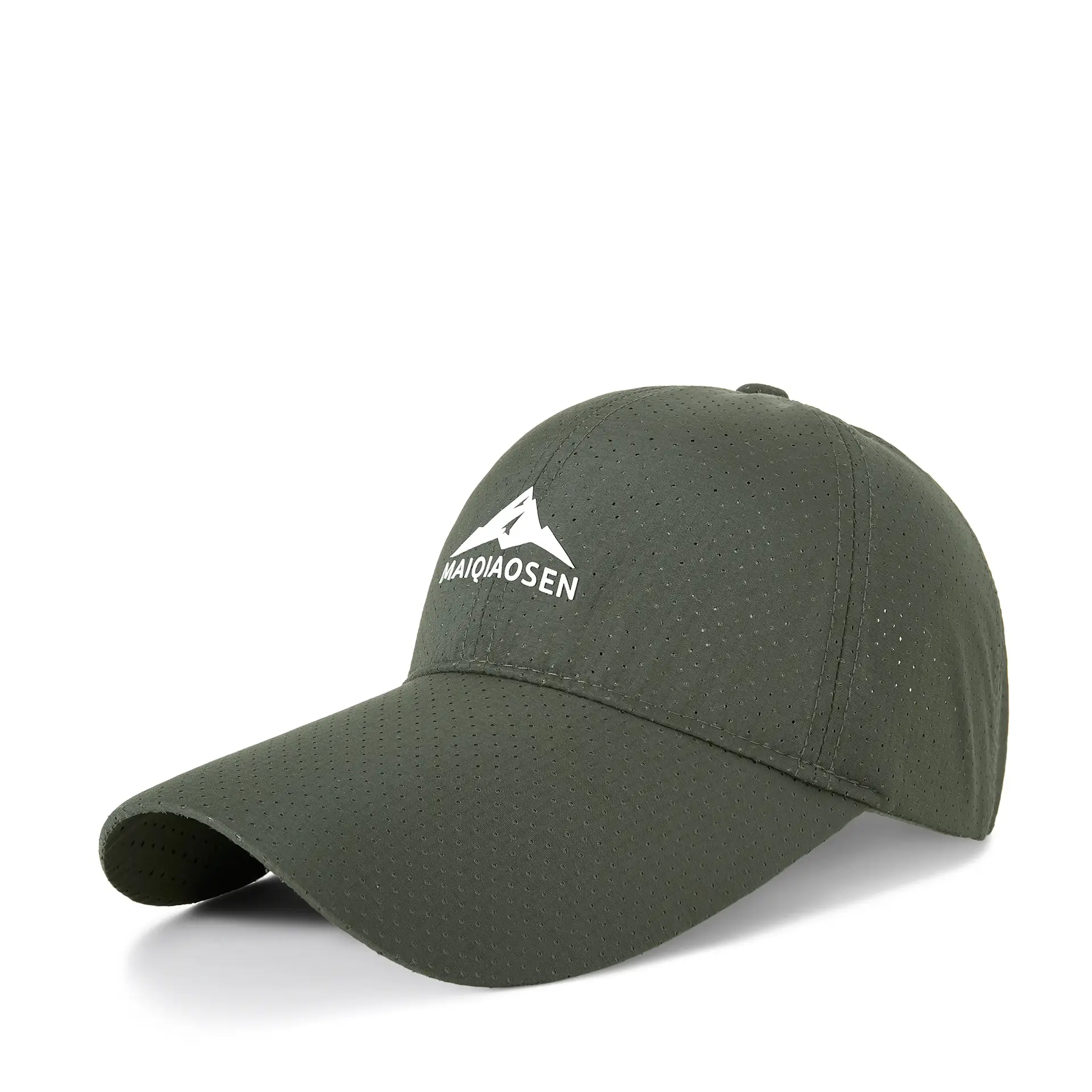 Men SPF50 Sunscreen Brim Cap Navy Camping Hat - Image 4