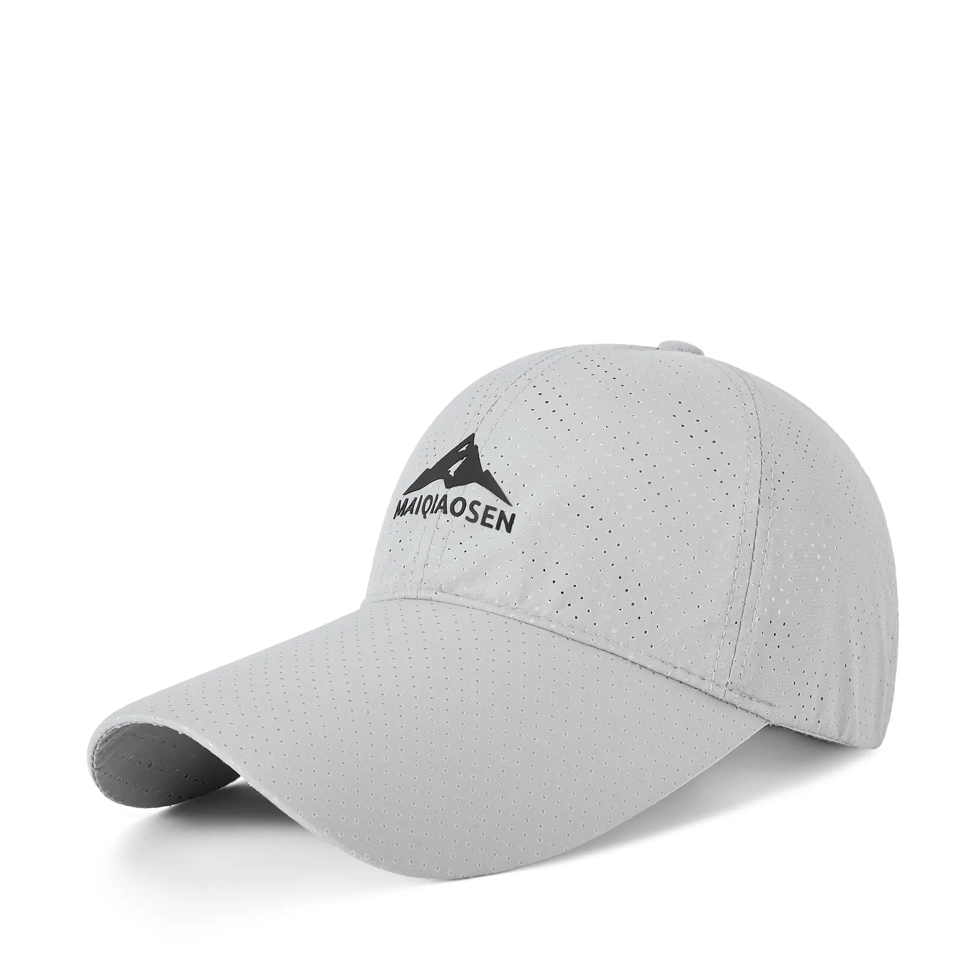 Men SPF50 Sunscreen Brim Cap Navy Camping Hat - Image 7