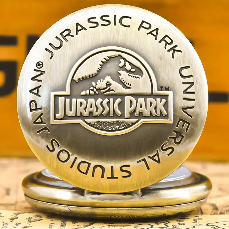 Japanese Jurassic Park Gold Plated Pocket Watch - Image 2