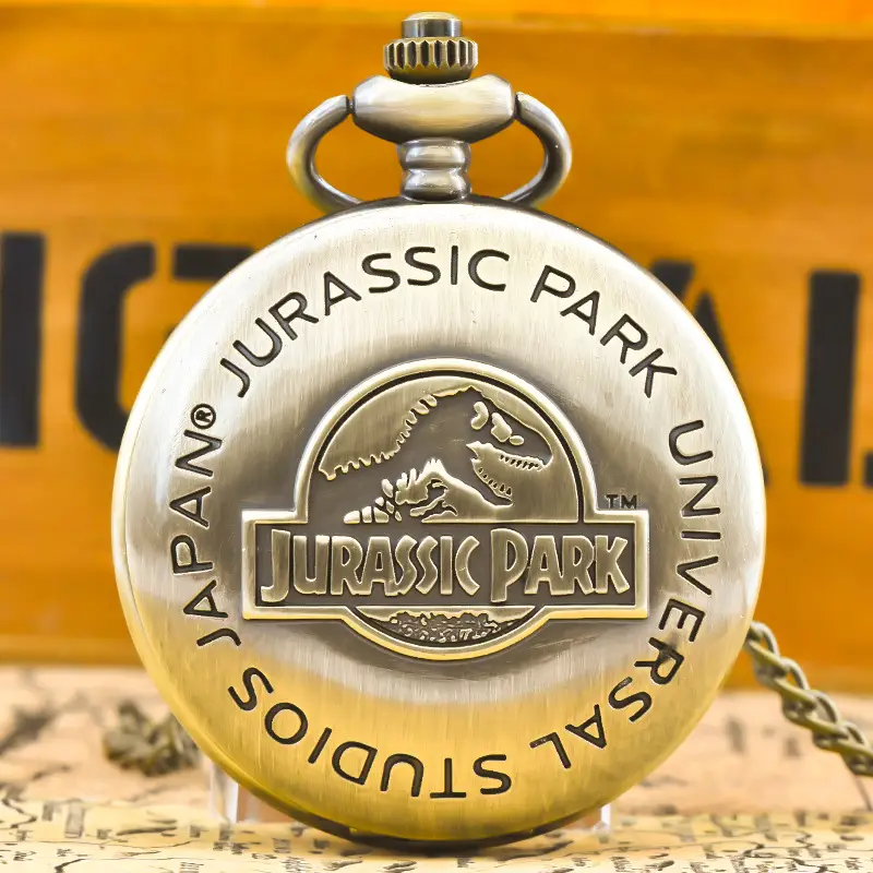 Japanese Jurassic Park Gold Plated Pocket Watch - Image 3
