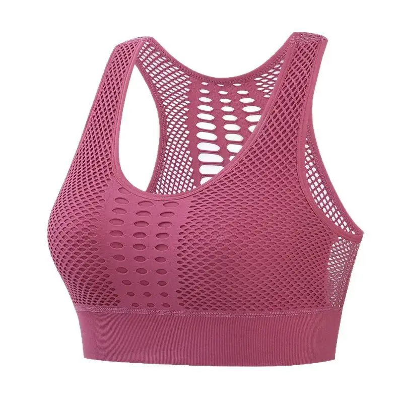 Black Mesh Crossbody Bra for Running Yoga - Image 9