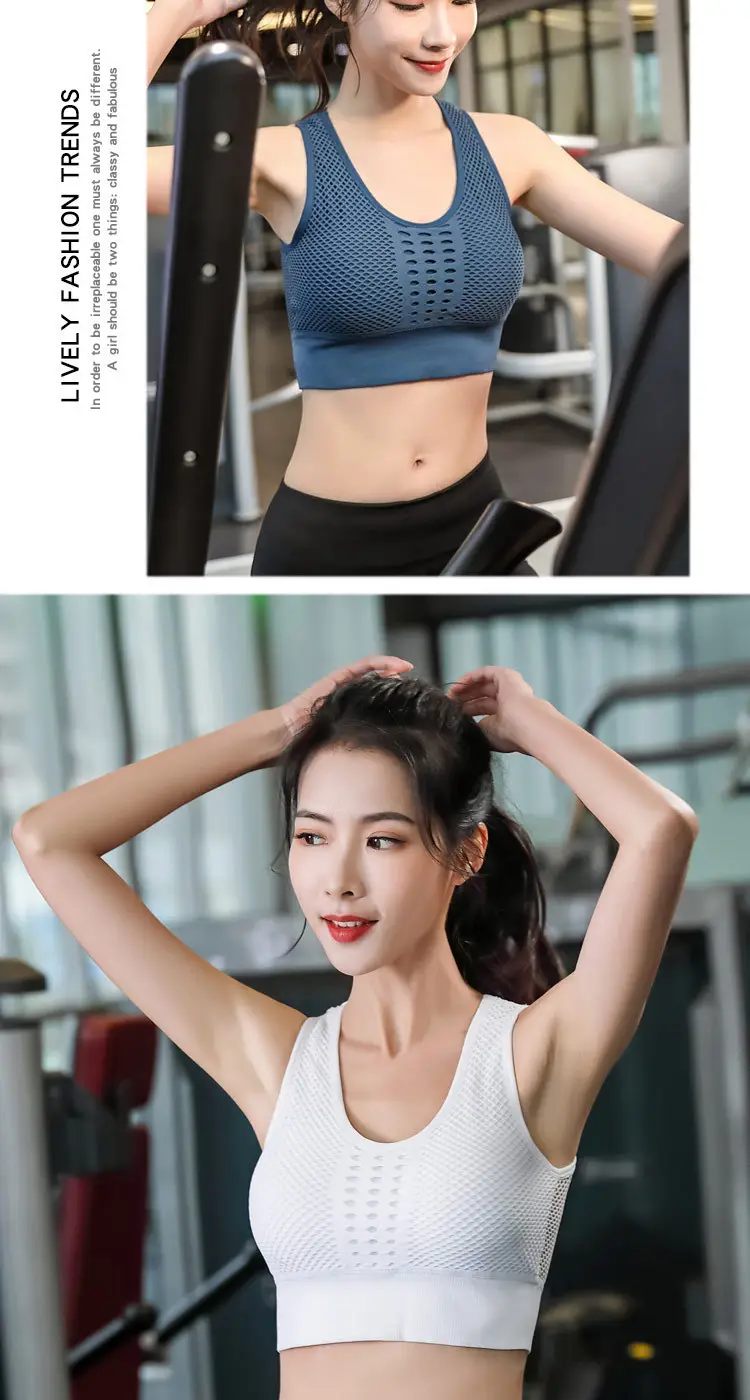 Black Mesh Crossbody Bra for Running Yoga — feature 15