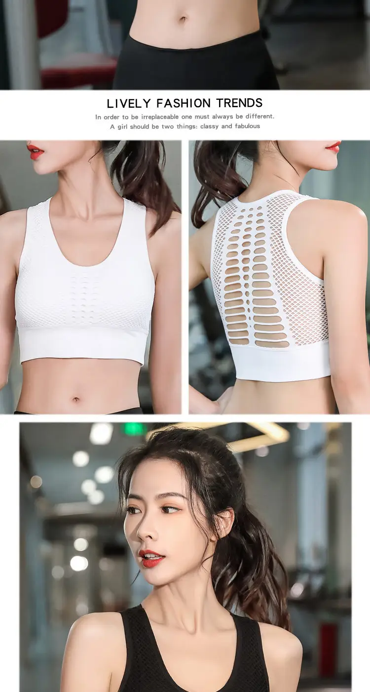 Black Mesh Crossbody Bra for Running Yoga — feature 16
