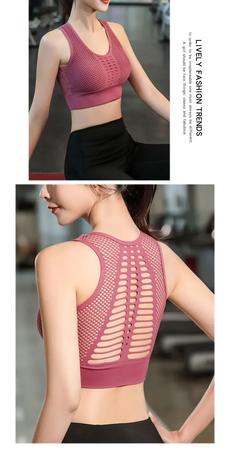 Black Mesh Crossbody Bra for Running Yoga — feature 19