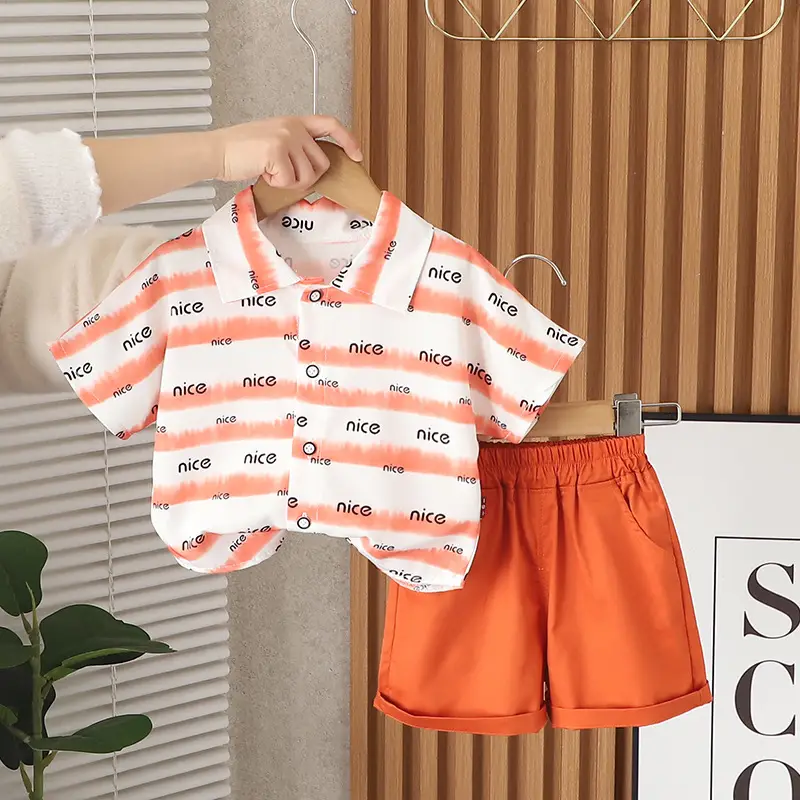2025 Cotton T-Shirt Polo Shorts Set for Boys 1-5Y - Image 4