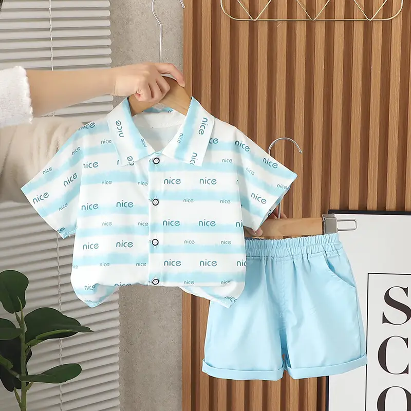 2025 Cotton T-Shirt Polo Shorts Set for Boys 1-5Y - Image 5