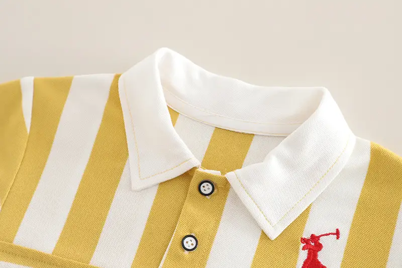 Summer 2025 Boys Cotton Striped T-Shirt Shorts Set — feature 8