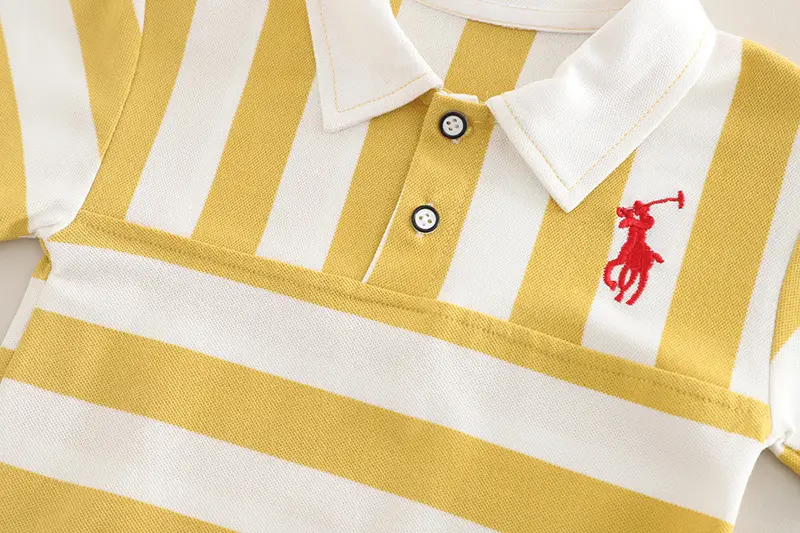 Summer 2025 Boys Cotton Striped T-Shirt Shorts Set — feature 9