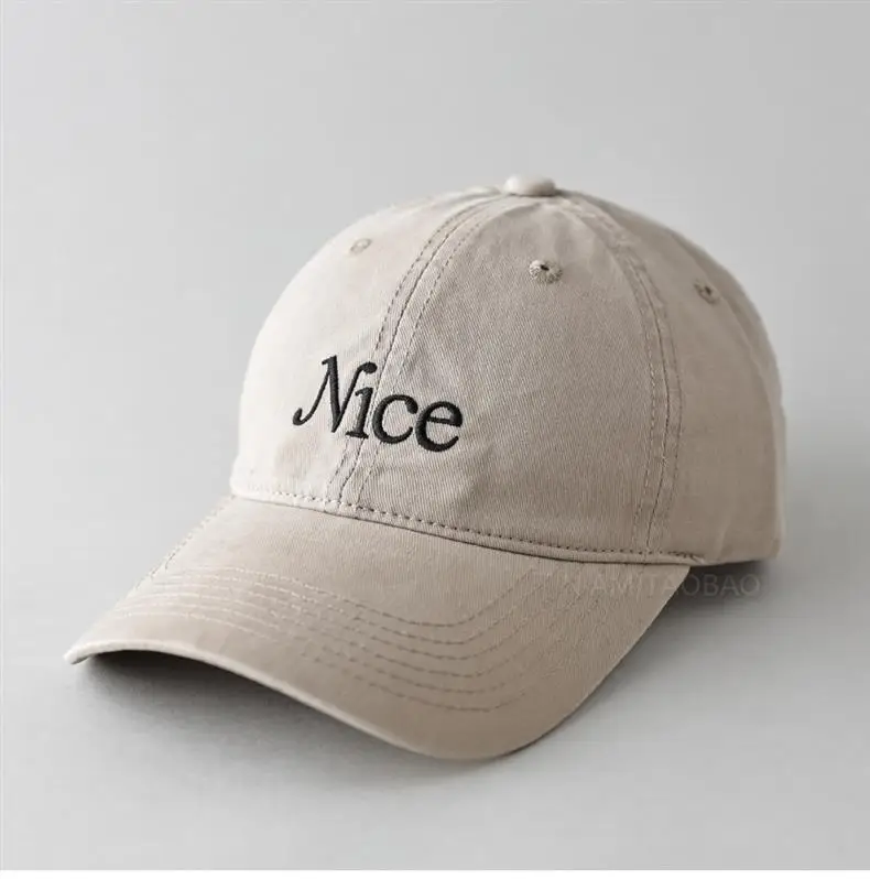 Mice Embroidered Beige Baseball Cap for Men Women — feature 3