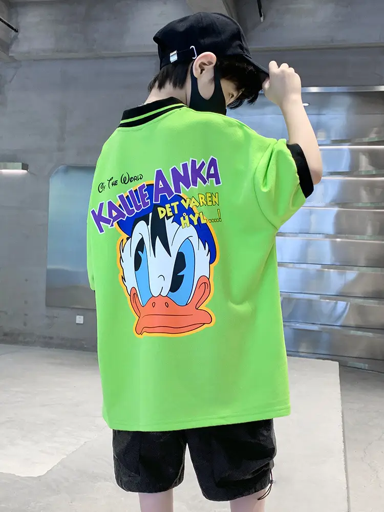 Boys Cotton T-Shirt Summer 2025 Cartoon Design - Image 4