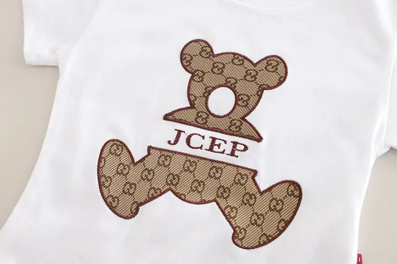 2025 Summer Kids T-Shirt Bear Print 1-5Yr — feature 9