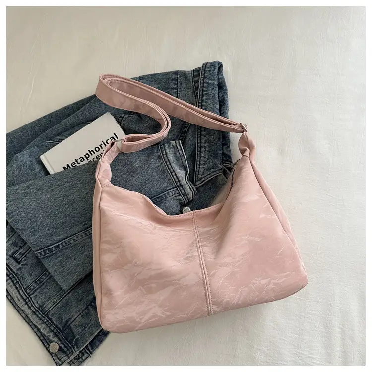 2024 Soft Puffer Shoulder Bag with Teddy Bear Pendant - Image 3