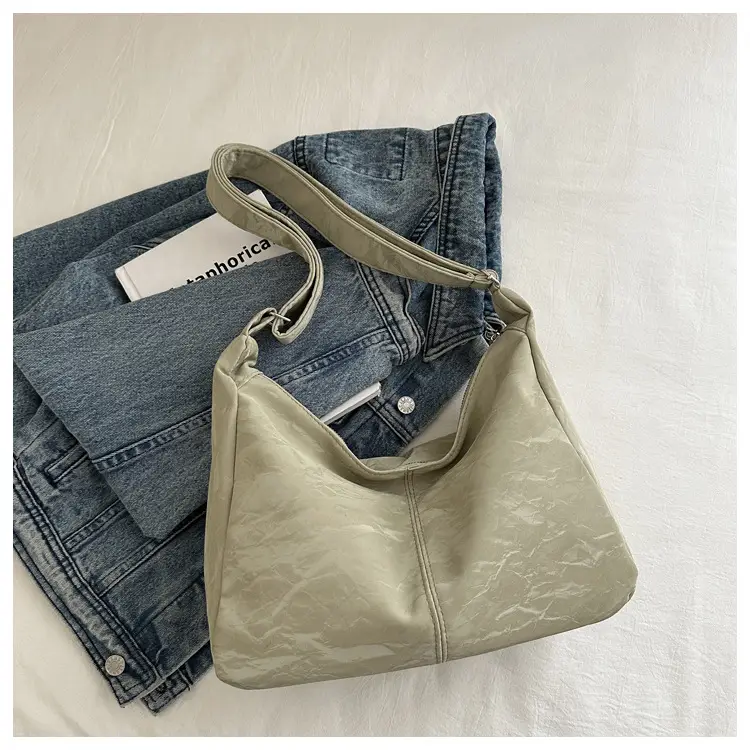 2024 Soft Puffer Shoulder Bag with Teddy Bear Pendant - Image 4