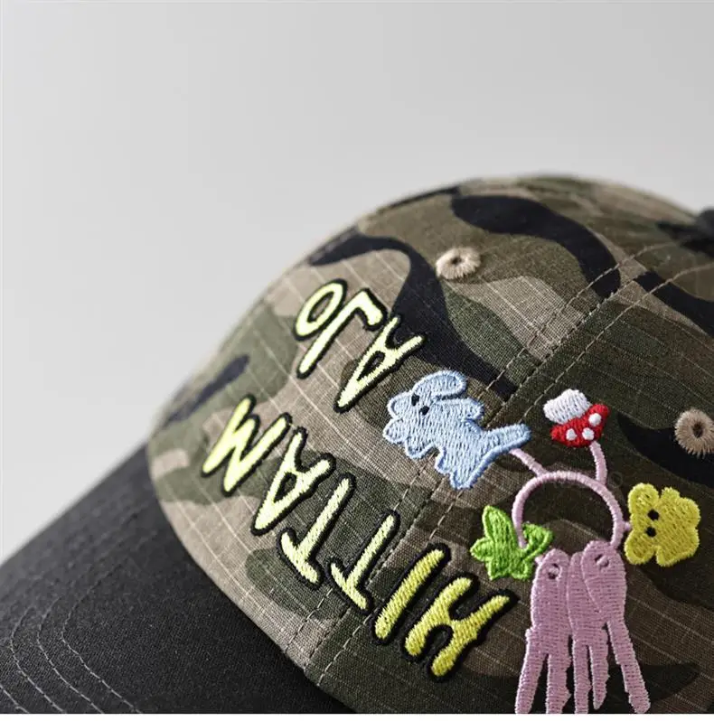Cute Letter Pattern Baseball Cap for Men Women Black — feature 6