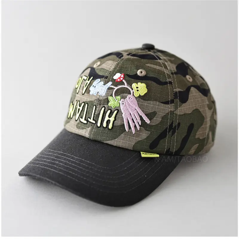 Cute Letter Pattern Baseball Cap for Men Women Black - Image 2