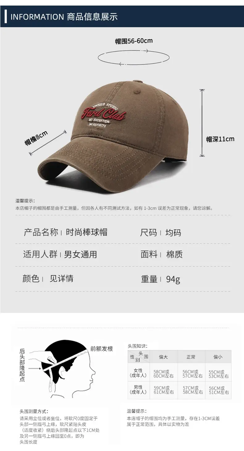 European Retro Baseball Cap Men Women New Spring Autumn Letter Embroidered Soft Top Sun Hat Face Showcase Small Cap — feature 6
