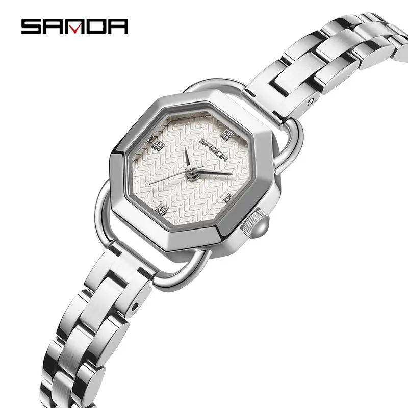 Sanda Quartz Women's Watch Green Octagonal Water Resistant - Image 21