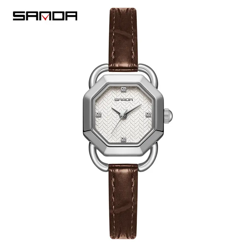 Sanda Quartz Women's Watch Green Octagonal Water Resistant - Image 13
