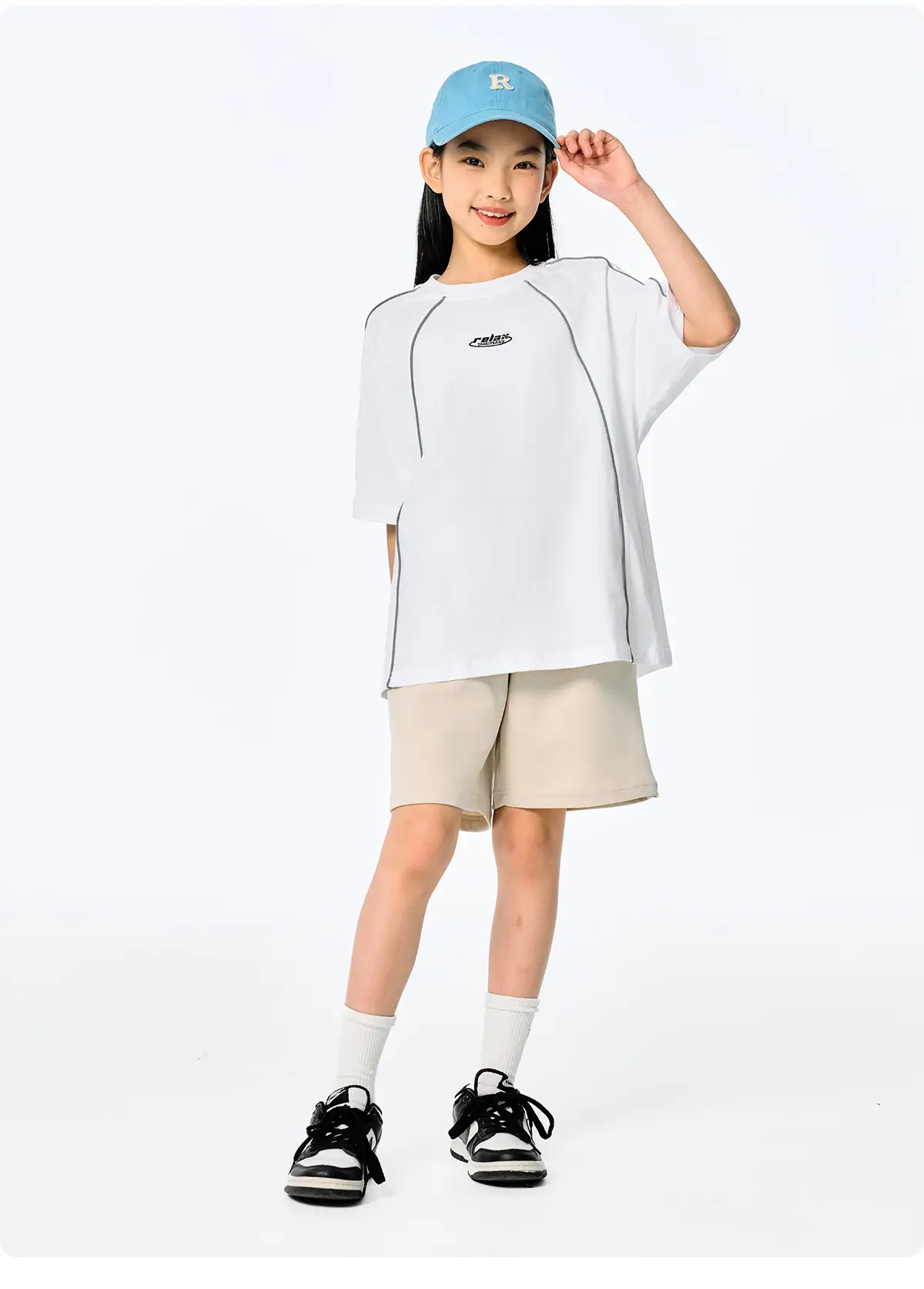 Kids Black Retro Sports T-Shirt for Girls Boys — feature 22