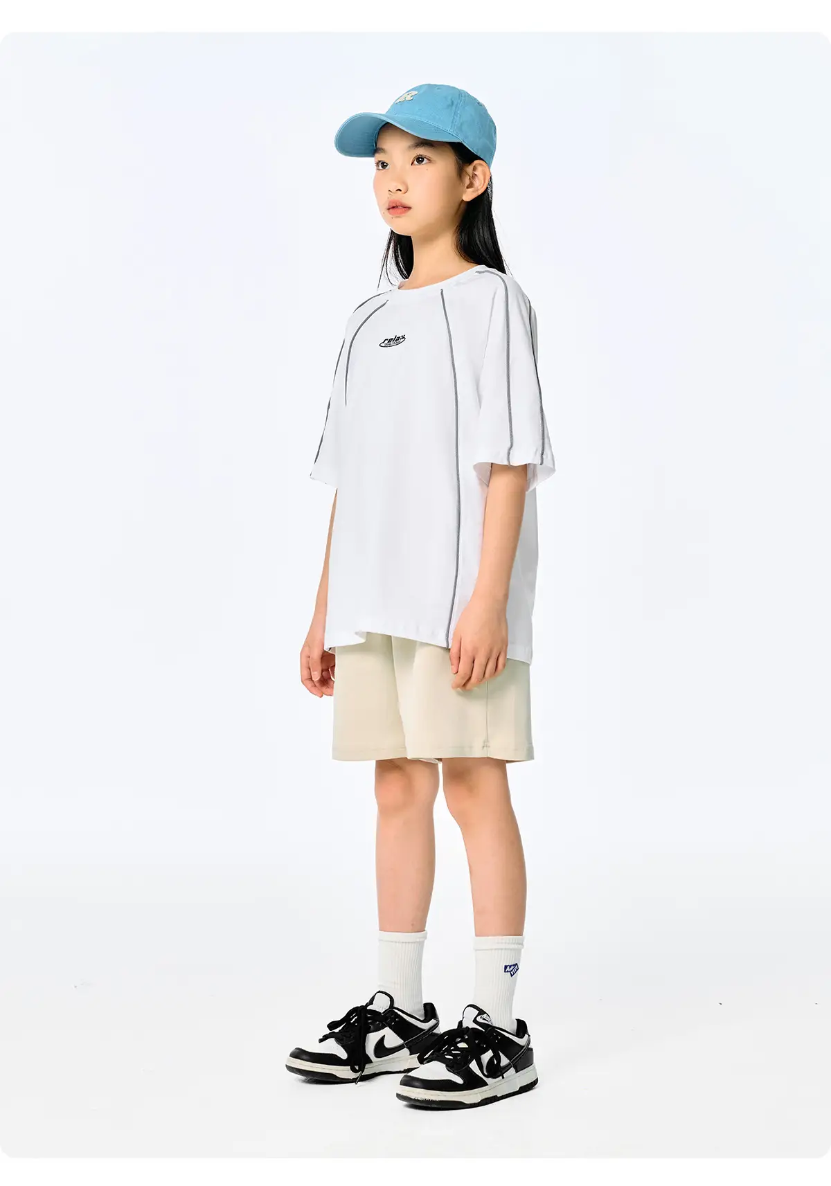Kids Black Retro Sports T-Shirt for Girls Boys — feature 24