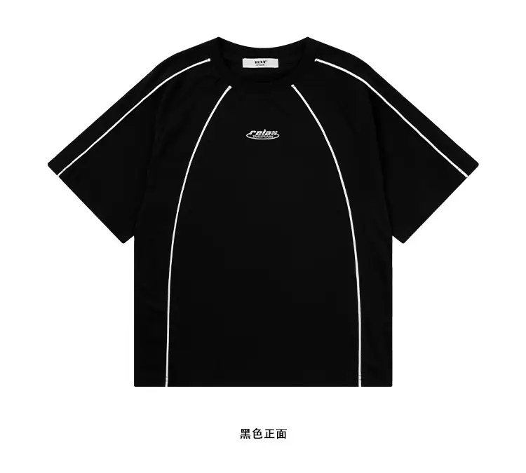 Kids Black Retro Sports T-Shirt for Girls Boys — feature 30