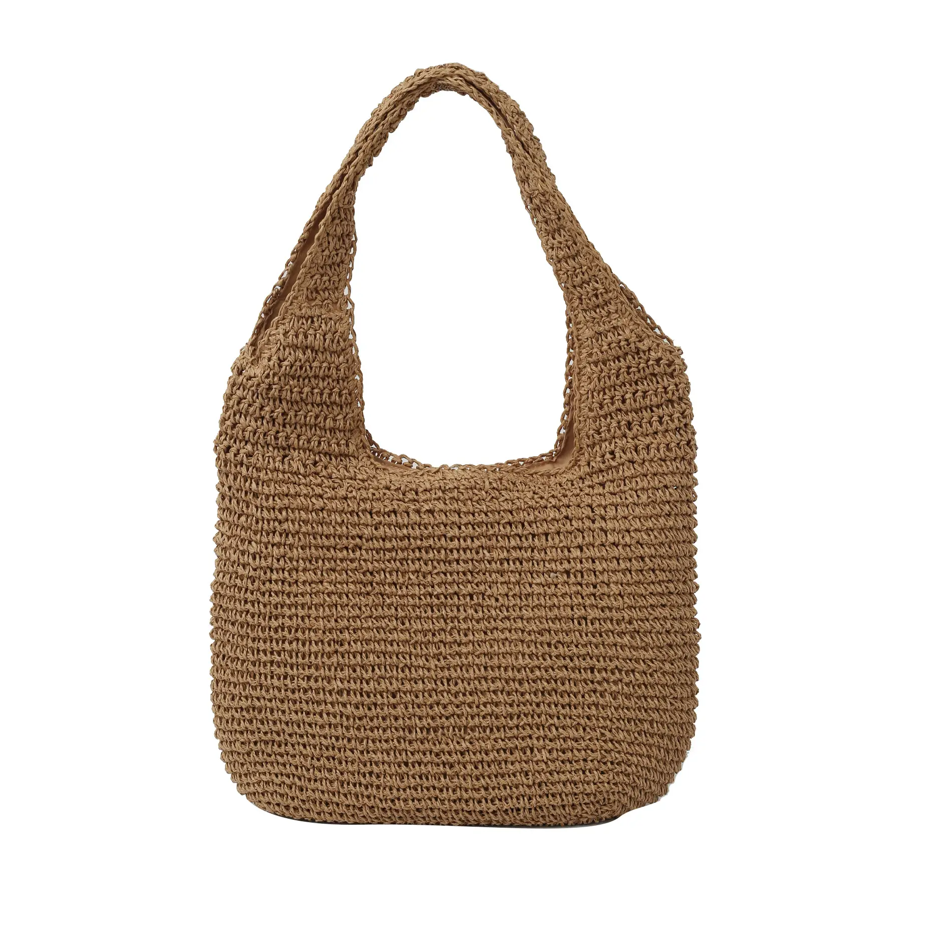 Women Casual Straw Woven Shoulder Bag Large Capacity - Image 7