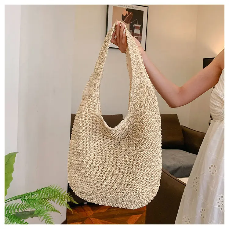 Women Casual Straw Woven Shoulder Bag Large Capacity — feature 15