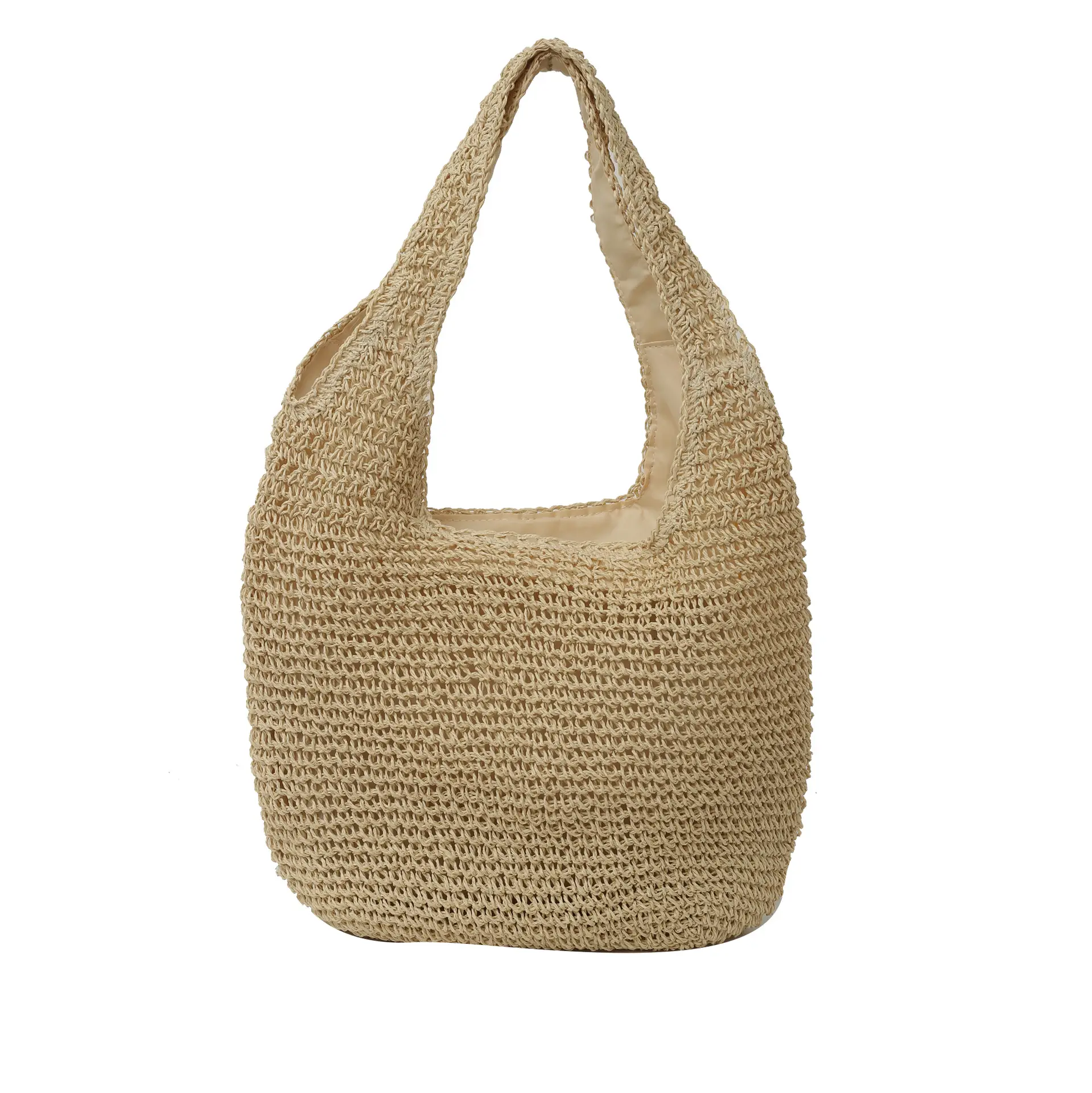 Women Casual Straw Woven Shoulder Bag Large Capacity - Image 2