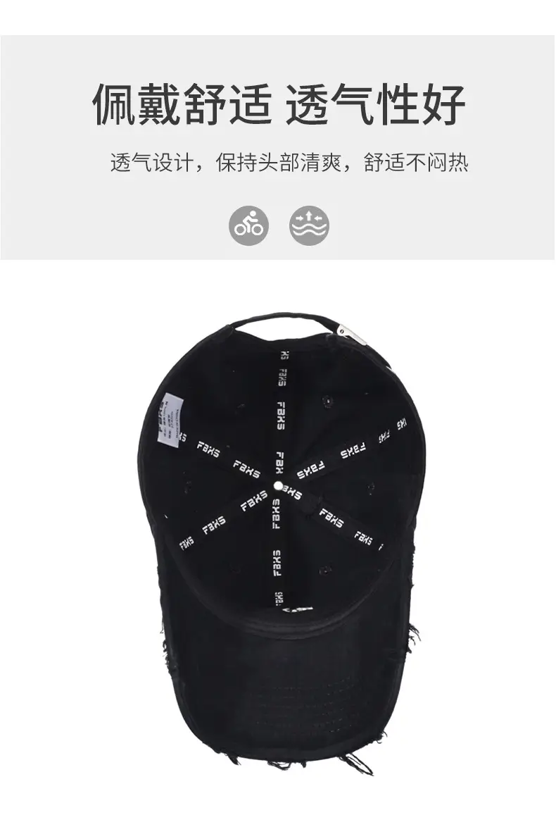 TNYF BKS Embroidered Black Baseball Cap for Men — feature 5