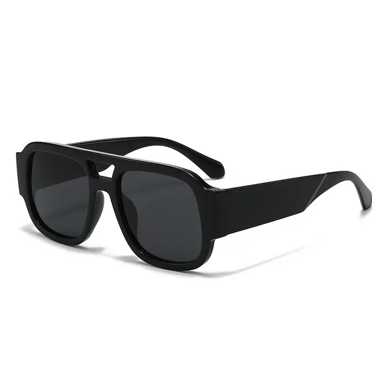2025 Unisex Double Bridge Sunglasses with Pink Lens - Image 15
