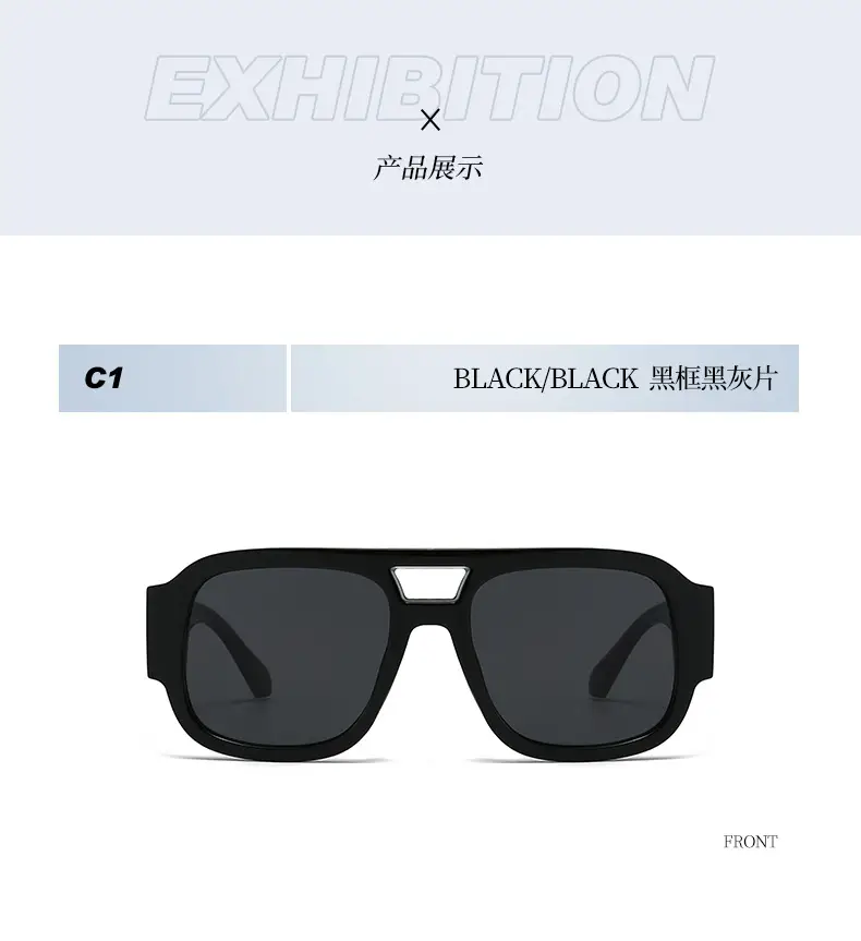 2025 Unisex Double Bridge Sunglasses with Pink Lens β feature 10