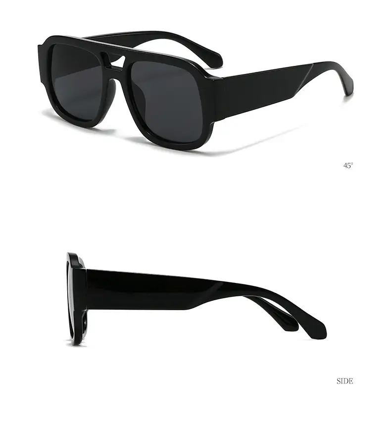 2025 Unisex Double Bridge Sunglasses with Pink Lens β feature 11