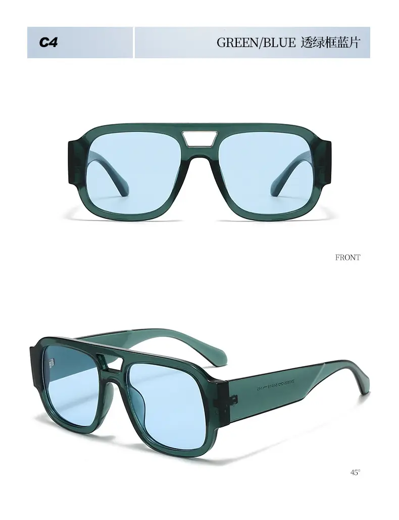 2025 Unisex Double Bridge Sunglasses with Pink Lens β feature 14